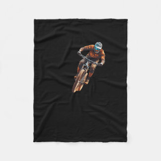 Exciting Mountain Biking Adventure Sports  フリースブランケット