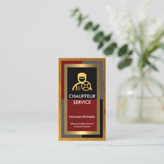 Exclusive Gold Chauffeur's Frame Driver 名刺 (スタンド正面)