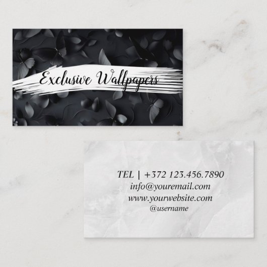 Exclusive Handmade Luxury Wallpapers 名刺 (正面/裏面)