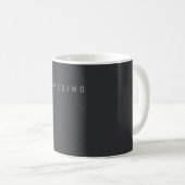 Exclusive Personal Classical Black White Own Name コーヒーマグカップ (正面右)