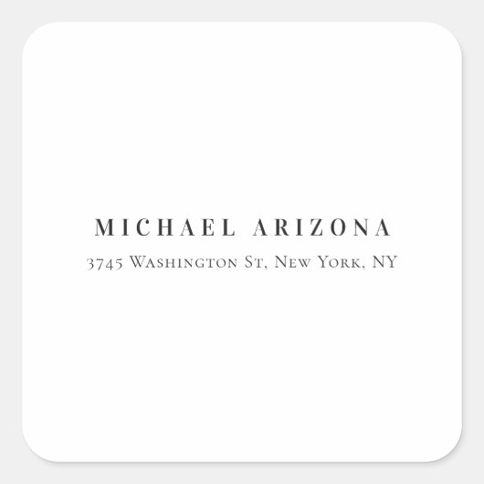 Exclusive Personal Modern Add Name スクエアシール (正面)