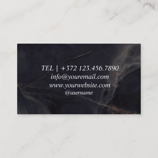 Exclusive Tiles Black Luxury  Natural Materials 名刺 (裏面)