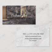 Exclusive Tiles Black Luxury  Natural Materials 名刺 (正面/裏面)