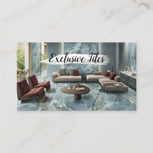 Exclusive Tiles Black Luxury  Natural Materials 名刺 (正面)