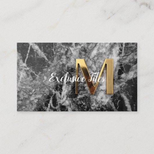 Exclusive Tiles Black Luxury  Natural Materials 名刺 (正面)