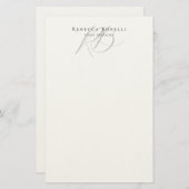 Exclusive Unique Monogram Profile Name 便箋 (正面/裏面)