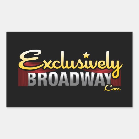 ExclusivelyBroadway.com 長方形シール (正面)