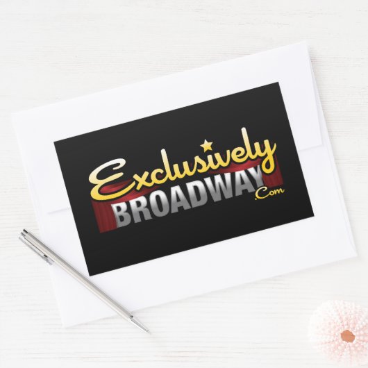 ExclusivelyBroadway.com 長方形シール (封筒)