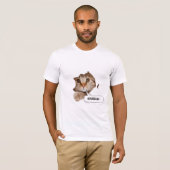  Excuse Me? – Funny Cat Ripped Paper T-Shirt Tシャツ (正面フル)