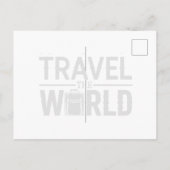 Excuse-Me While I Travel The World Funny Tourism シーズンポストカード (裏面)