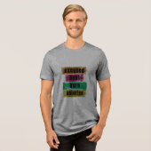 Excuses Don't Burn Calories Motivational Gym T-Shi トライブレンドTシャツ (正面全面)