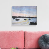 Exe河口日没 キャンバスプリント (インサイチュ (リビング))