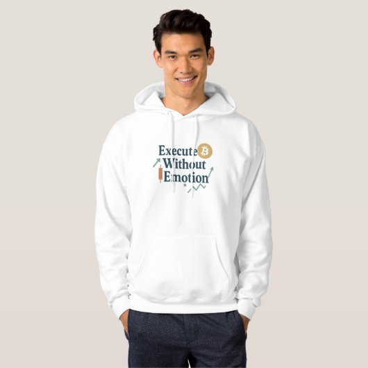 Execute Without Emotion Hoodie | Trader Mindset パーカ (正面フル)