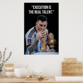 Execution Is the Real Talent Motivation Poster ポスター (キッチン)