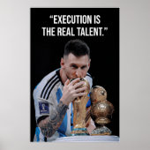 Execution Is the Real Talent Motivation Poster ポスター (正面)