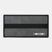 Executive Black Gray Minimalist For Him デスクマット (正面)