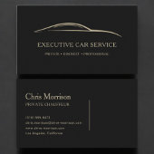 Executive Car Service Black & Gold 名刺