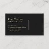 Executive Car Service Black & Gold 名刺 (裏面)