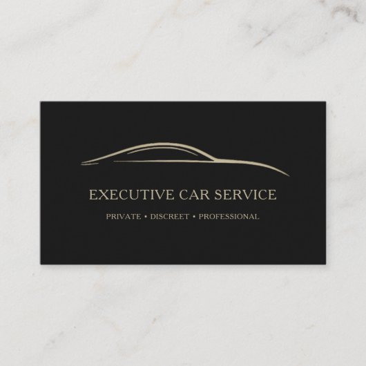 Executive Car Service Black & Gold 名刺 (正面)
