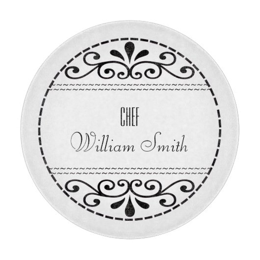 Executive Chef Filigree Glass Cutting Board カッティングボード (正面)