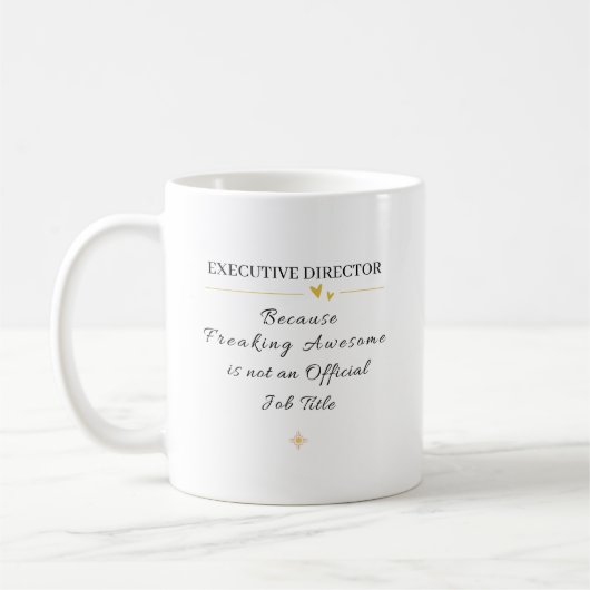 Executive Director Office Quote コーヒーマグカップ (左)