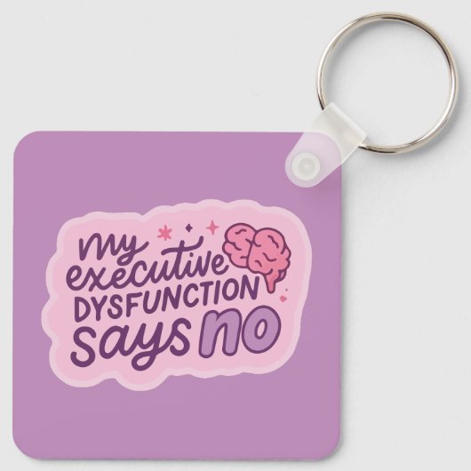 Executive Dysfunction Funny Quote Mug キーホルダー (裏面)