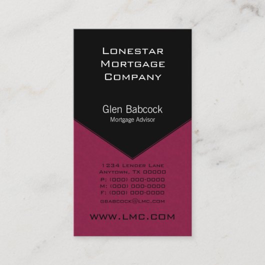 Executive Edge Business Card、Azalea 名刺 (正面)