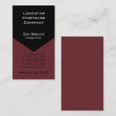 Executive Edge Business Card、Burgundy 名刺 (正面/裏面)