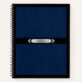 Executive Navy Blue Silver Professional Notebook ノートブック (正面)