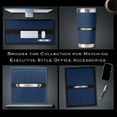 Executive Navy Blue Silver Professional Notebook ノートブック
