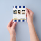 Executive Navy Blue Stripes, Gold & Barber Service チラシ (手)