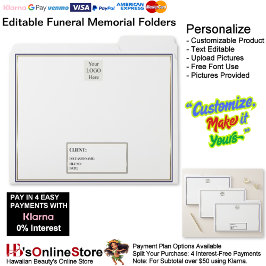 Executive Navy Gold Funeral Home Case File Folder ファイルフォルダー