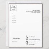 Executive Navy Gold Funeral Home Case Paper Sheet (正面)