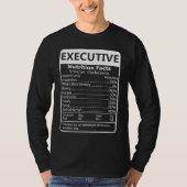 Executive Nutrition Facts Sarcastic Graphic Tシャツ (正面)