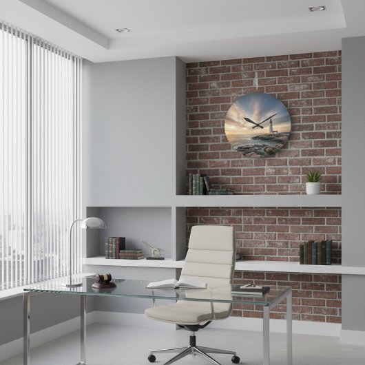 Executive Office Lighthouse Acrylic Wall Clock ラージ壁時計