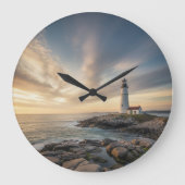 Executive Office Lighthouse Acrylic Wall Clock ラージ壁時計 (正面)