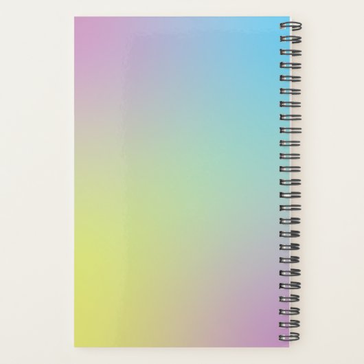 Executive Pastel Planner – Custom Name Cover プランナー手帳 (裏面)