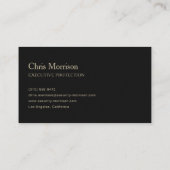 Executive Protection Bodyguard Black & Gold 名刺 (裏面)