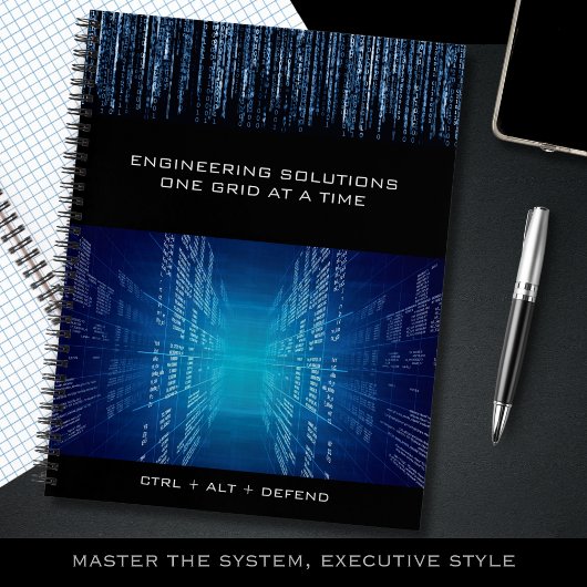 Executive Technical Cyber Graph Paper Notebook ノートブック