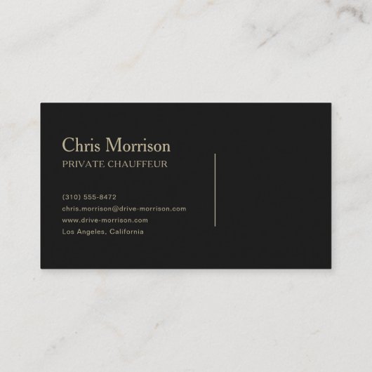 Executive Transport Modern Black & Gold 名刺 (裏面)