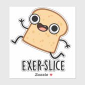 Exer-slice Funny Bread Pun シール (シート)