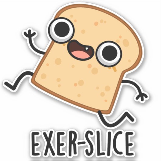 Exer-slice Funny Bread Pun シール (正面)