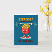 Exercise I Thought You Said Extra Fries Funny Quot カード (黄色い花)