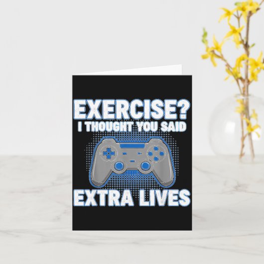 Exercise I Thought You Said Extra Lives Funny Game カード (黄色い花)