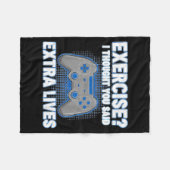 Exercise I Thought You Said Extra Lives Funny Game フリースブランケット (正面(横))