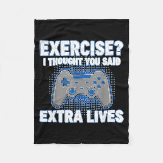 Exercise I Thought You Said Extra Lives Funny Game フリースブランケット (正面)