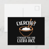 Exercise I Thought You Said Extra Rice Funny ポストカード (正面/裏面)