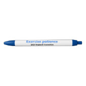 Exercise patience pen  黒ボールペン (正面)