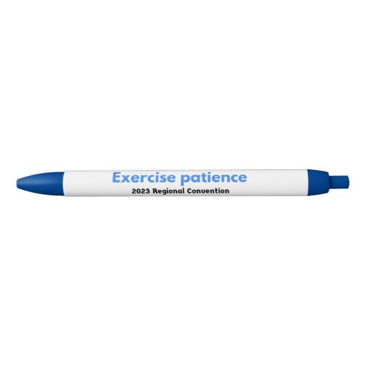 Exercise patience pen  黒ボールペン (正面)