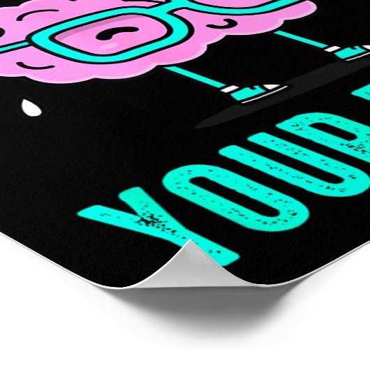 Exercise Your Brain Workout Your Brain Funny Graph ポスター (角)